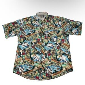 Boston Prepatory Company Shirt Men’s L Female Golfer Collared USA Made Vtg Rare